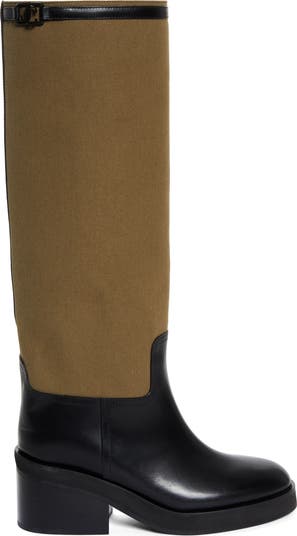 Yasmin Mixed Media Knee High Boot