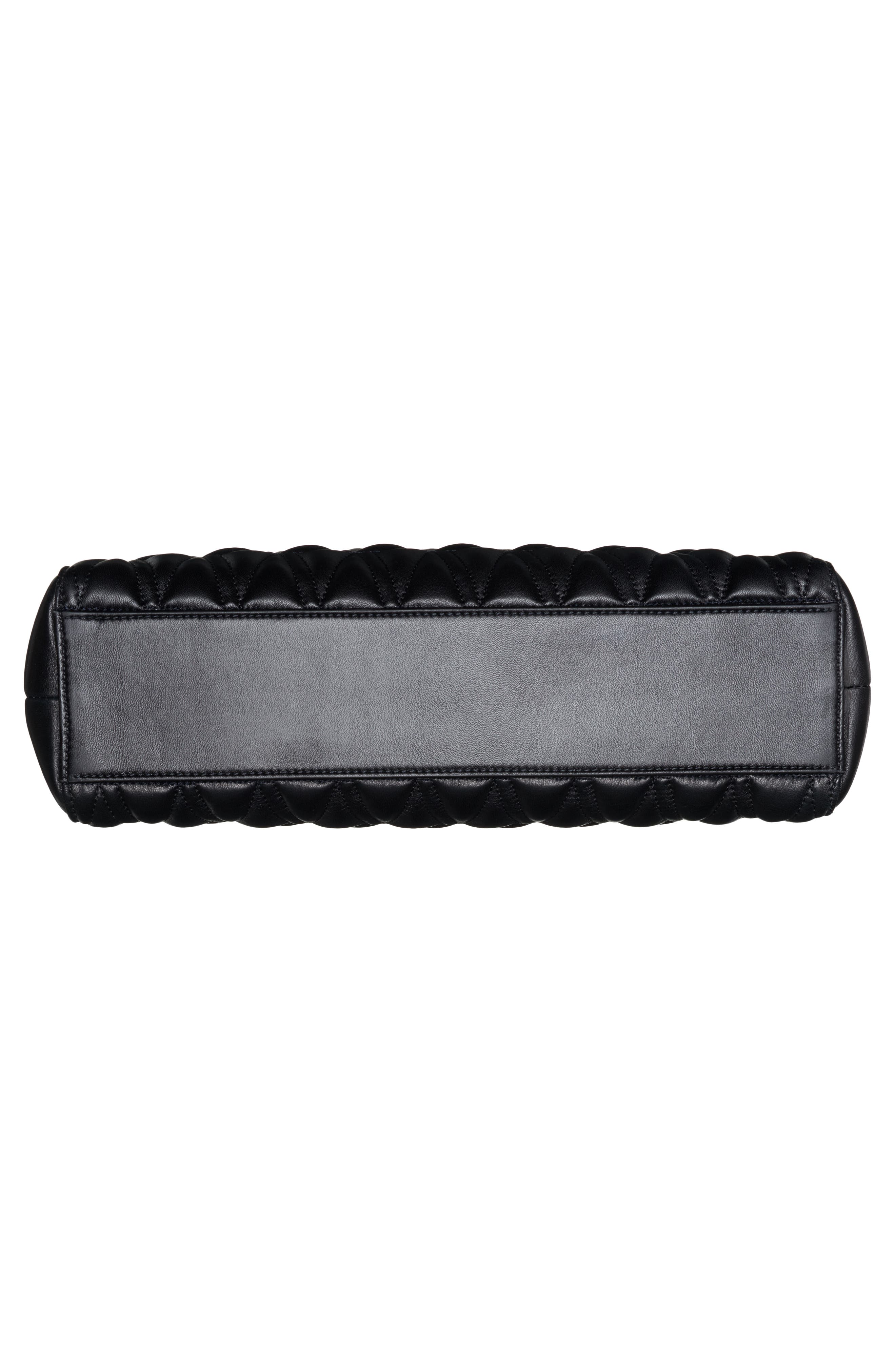 Versace Virtus Large Quilted Leather Tote, Alternate, color, 