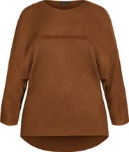 City Chic Romance One-Shoulder Sweater