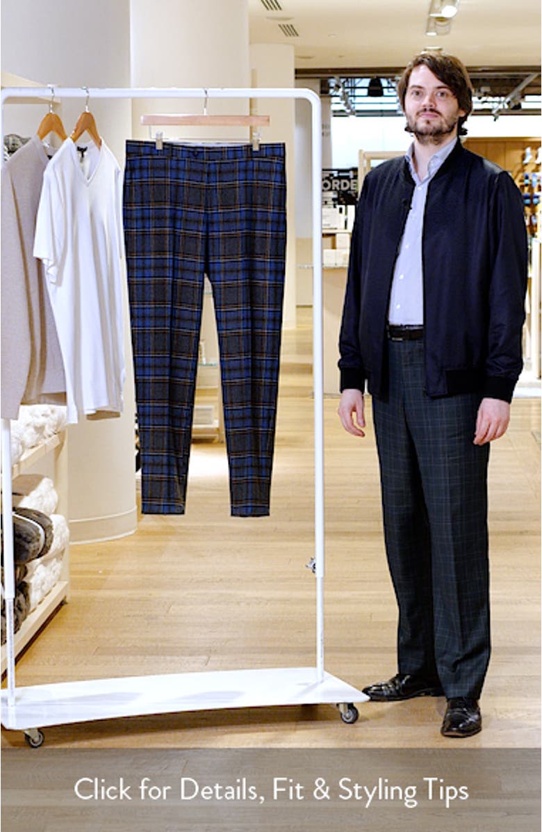 Plaid Wool Blend Flannel Dress Pants, sales video thumbnail