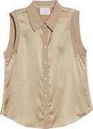 Cinq à Sept Giselle Silk Sleeveless Shirt
