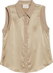 Cinq à Sept Giselle Silk Sleeveless Shirt