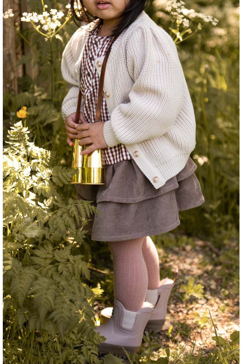 Kids' Tiered Corduroy Skirt, Alternate, color, PORTOBELLO