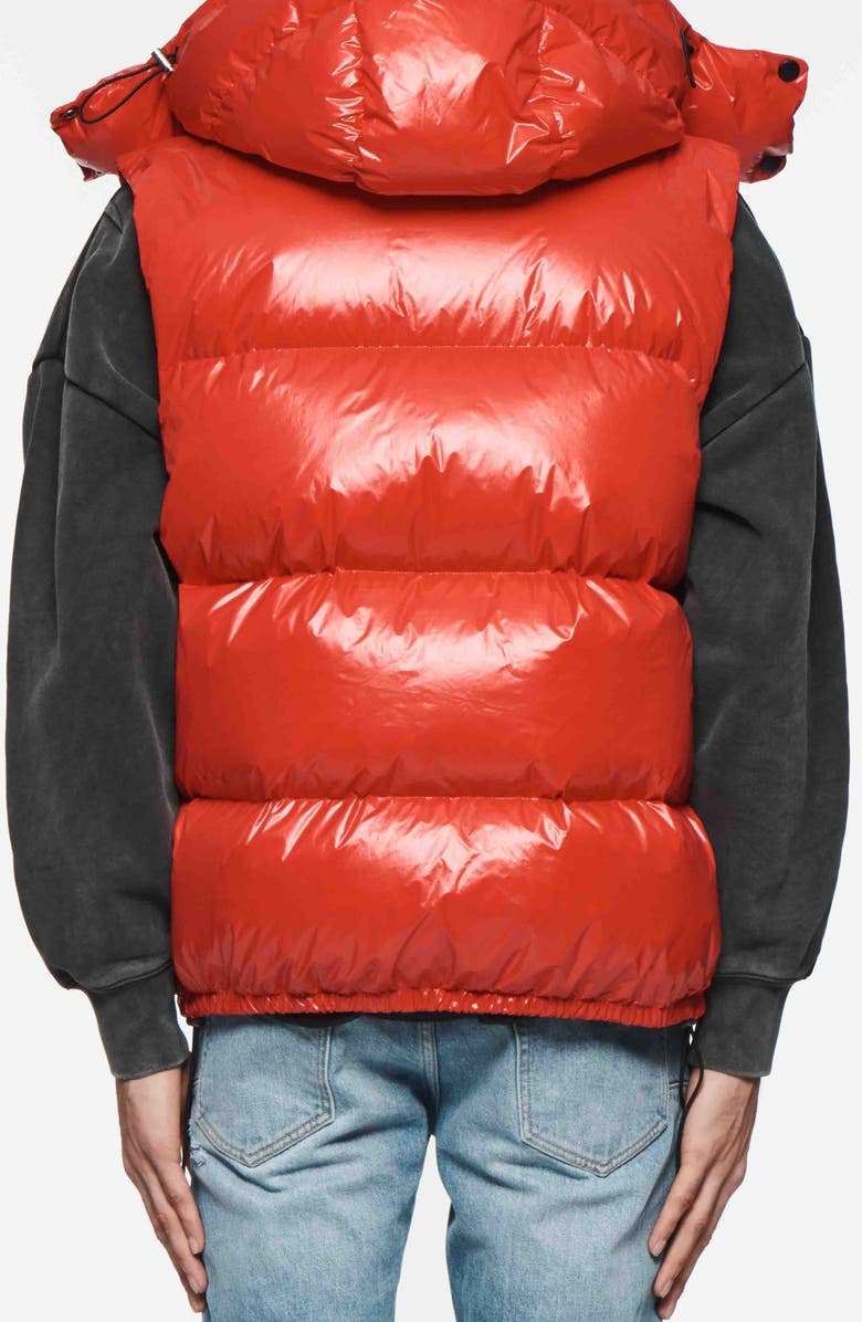 PURPLE BRAND Hooded Puffer Vest, Alternate, color, Red