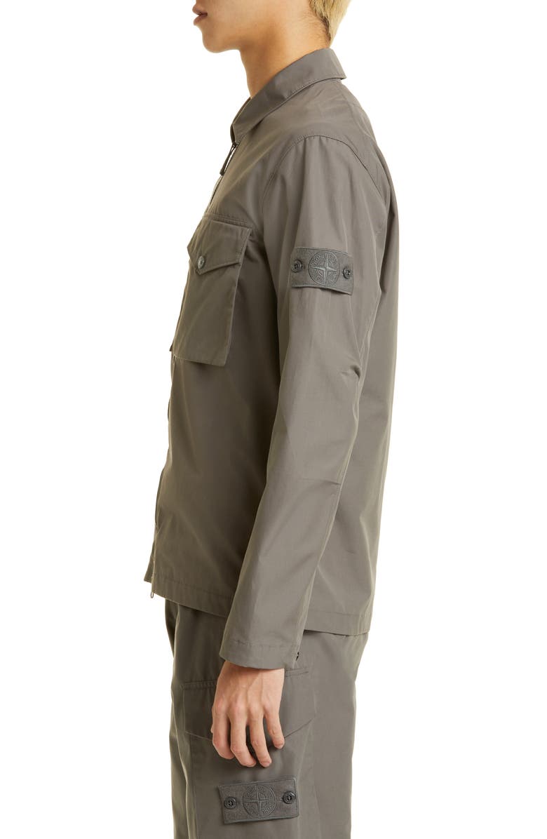 Stone Island Ghost Piece Organic Cotton Overshirt, Alternate, color,