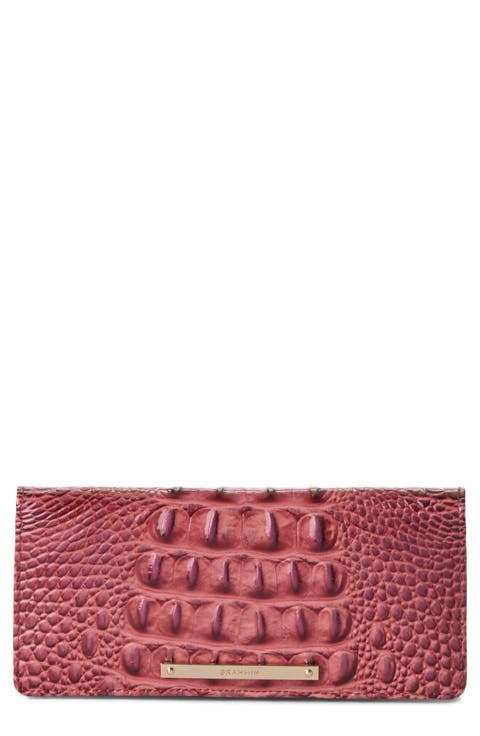 Ady Croc Embossed Leather Wallet