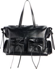 Acne Studios Multipocket Crinkled Leather Tote