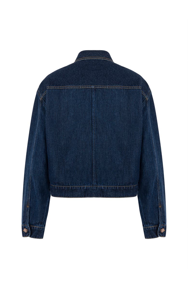 Nocturne Seashell Designed Jean Jacket, Alternate, color, 