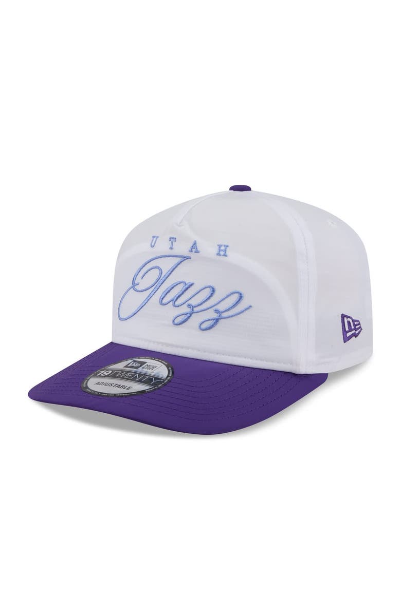New Era Men's New Era White/Purple Utah Jazz 2025 NBA Draft On-Stage Nylon 19TWENTY Adjustable Hat, Alternate, color, 