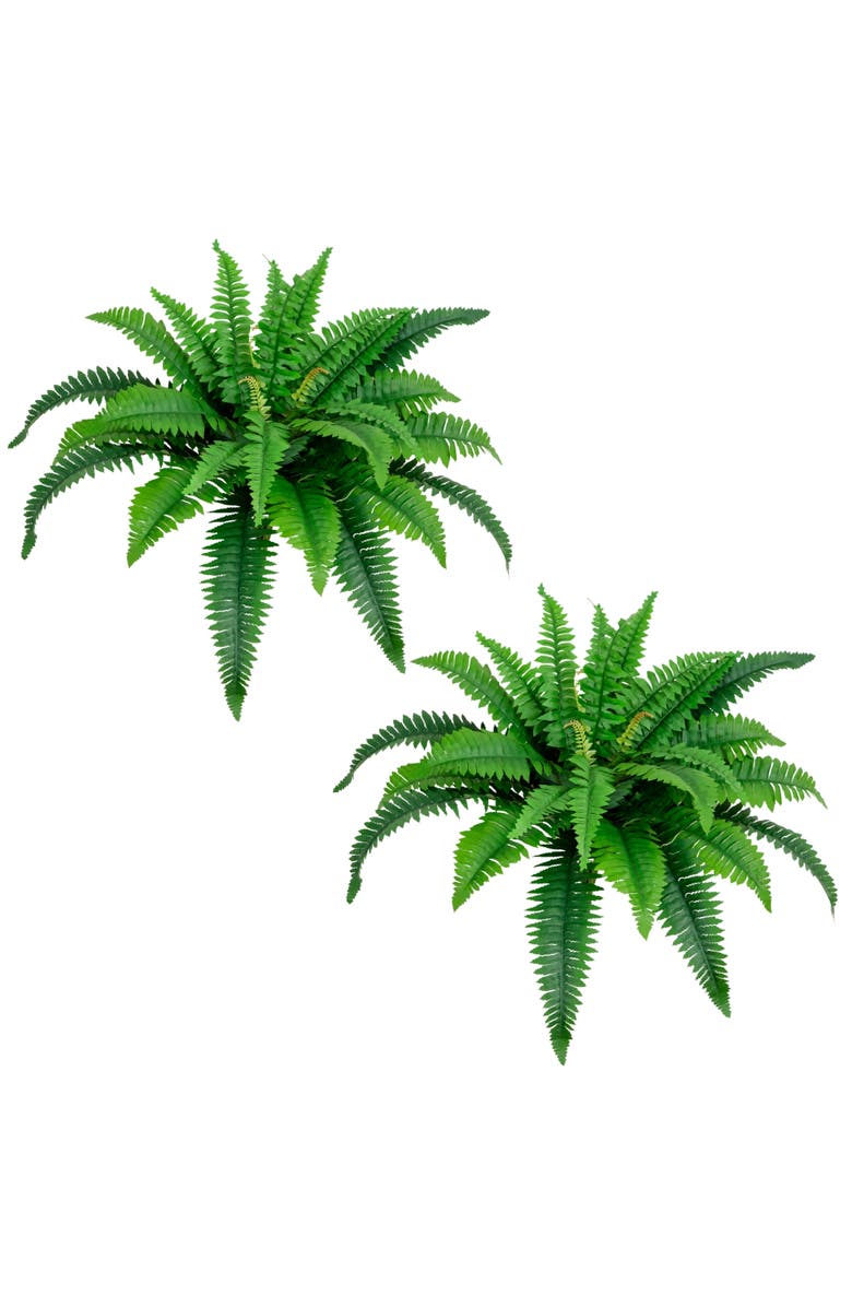 NEARLY NATURAL 32-in Artificial Boston Fern Set of 2, Main, color, Green