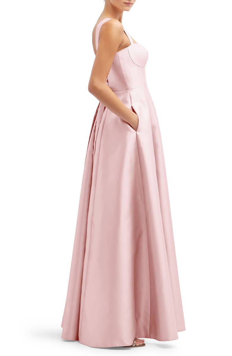 Alfred Sung Bustier Tie Back Gown, Alternate, color,