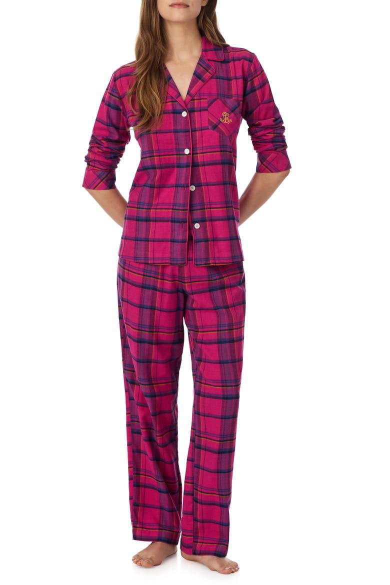 Plaid Pajamas, Alternate, color, PINK PLAID