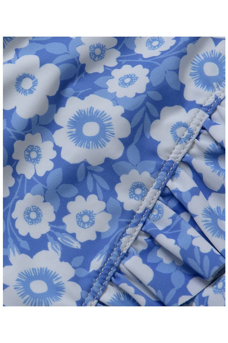 Girls Chlorine Resistant Ruffle Tankini Swimsuit Set, Alternate, color, Blue Poppy Floral