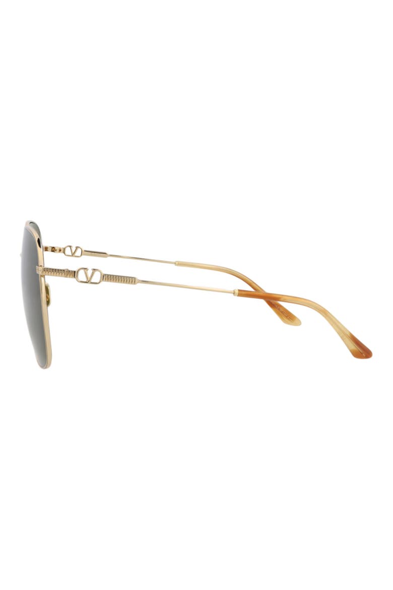 61mm Novelty Aviator Sunglasses, Alternate, color, GOLD GOLD GREEN