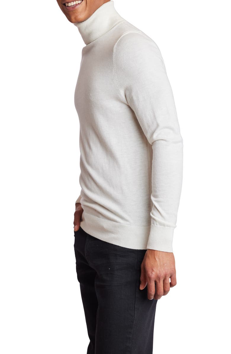 PAISLEY & GRAY Fine Gauge Turtleneck Sweater, Alternate, color, Ivory