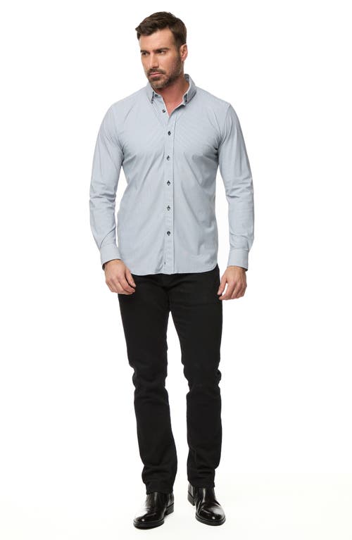 Robert Graham Paxton Tailored Fit Houndstooth Check Button-up Shirt In Black