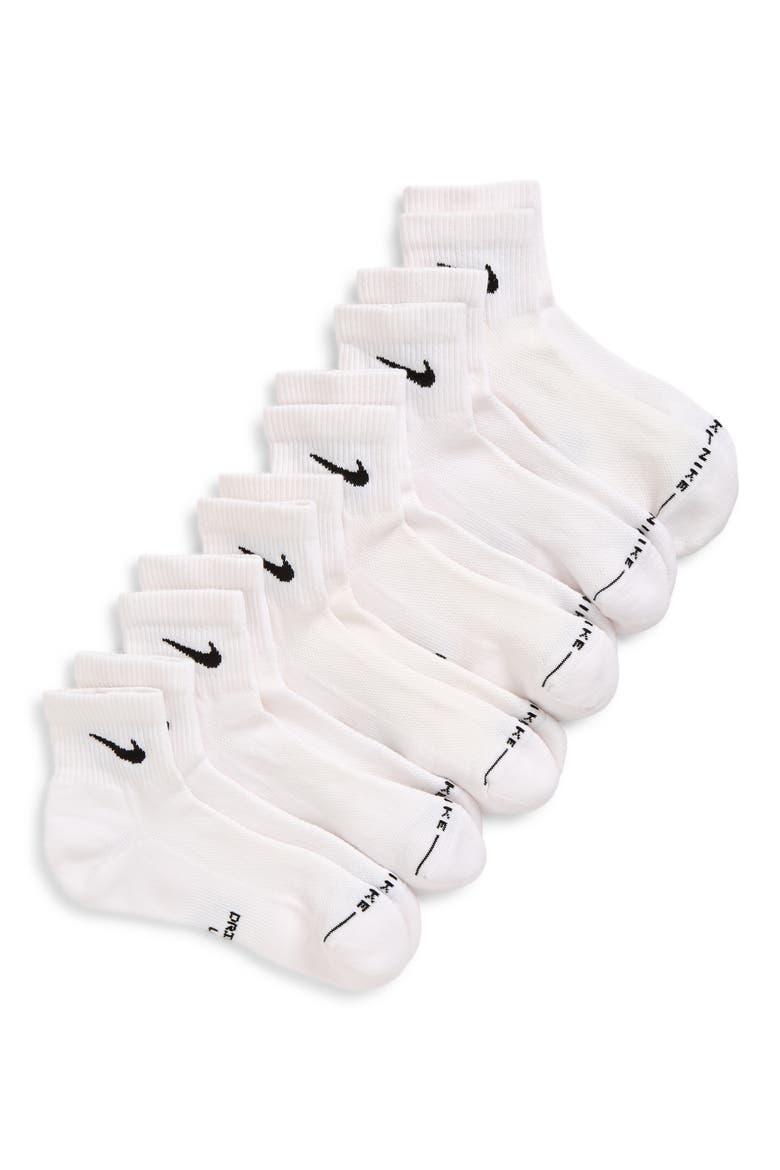 Everday Elevated Assorted 6-Pack Cotton Blend Ankle Socks, Main, color, WHITE