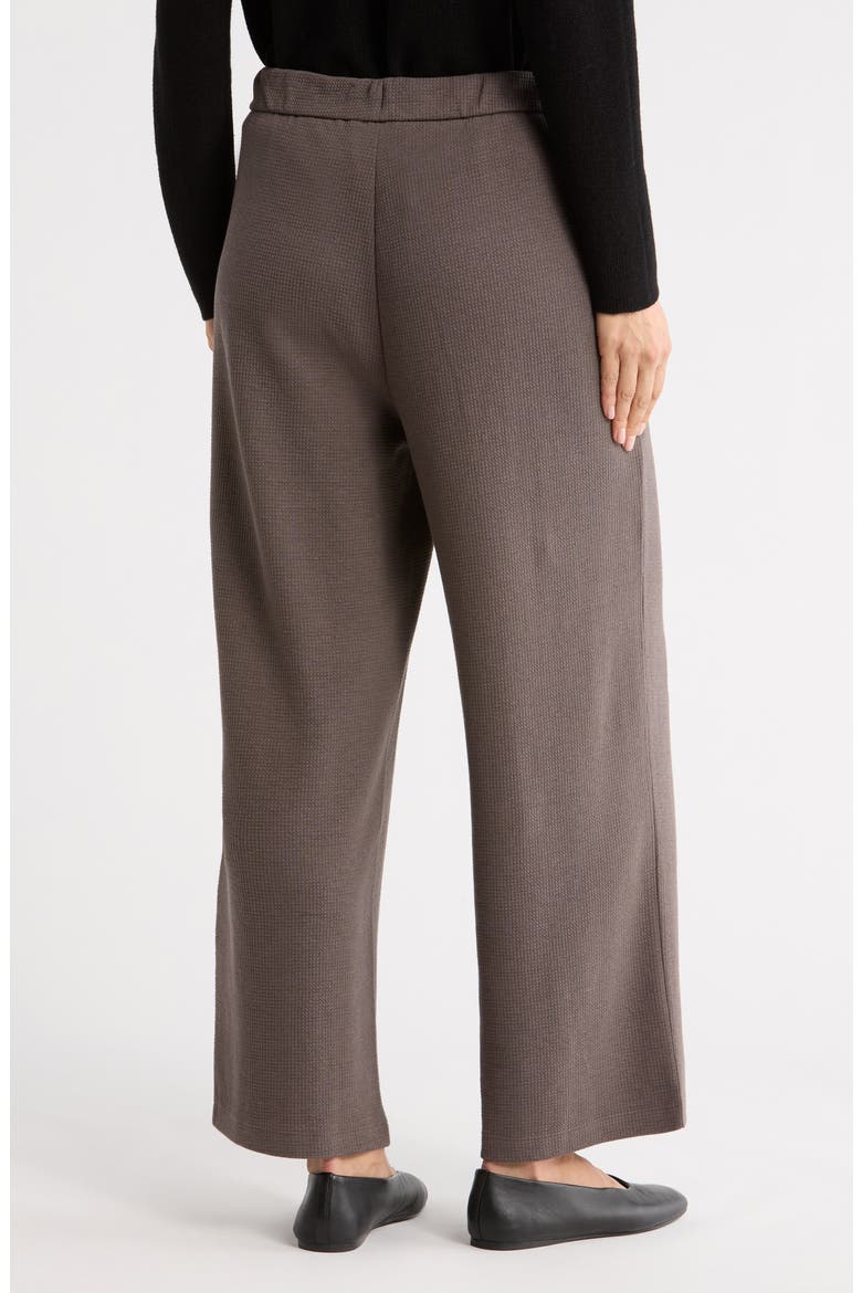 Organic Cotton Blend Ankle Wide Leg Drawstring Pants, Alternate, color, RYE