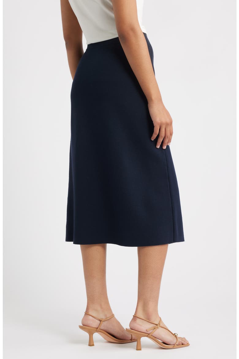 Feliora Faux Wrap Skirt, Alternate, color, DK BU