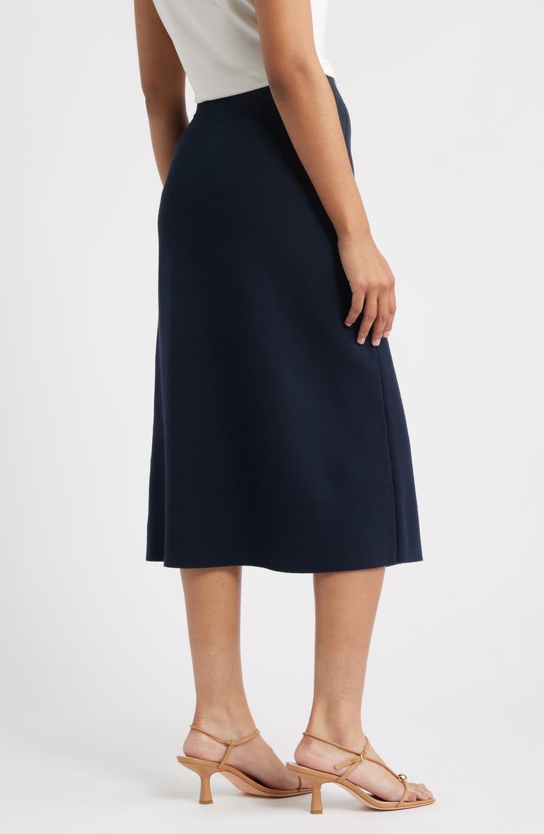 BOSS Feliora Faux Wrap Skirt, Alternate, color, Dark Blue