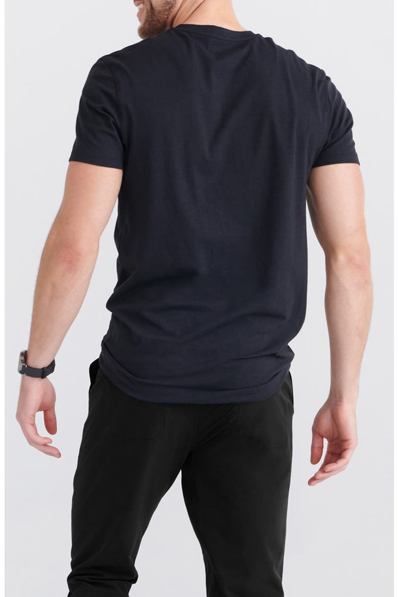DropTemp® Cooling Cotton Blend Slim Fit V-Neck Undershirt, Alternate, color, BLACK