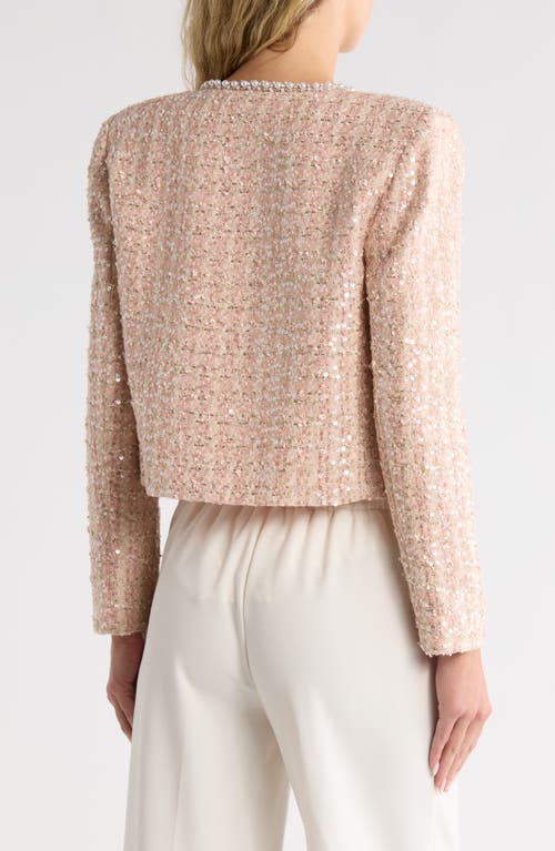 Alice And Olivia Kidman Embellished Boxy Jacket In Pink