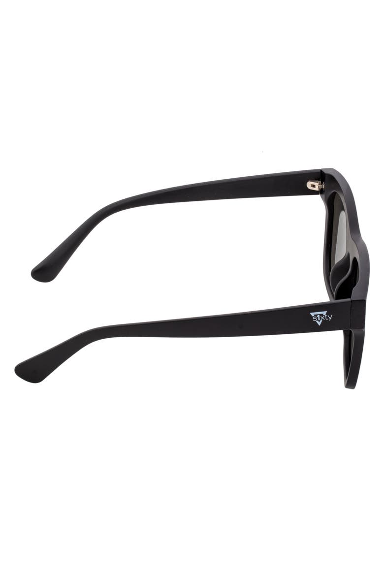 Delos Polarized Sunglasses, Alternate, color, Black/Silver