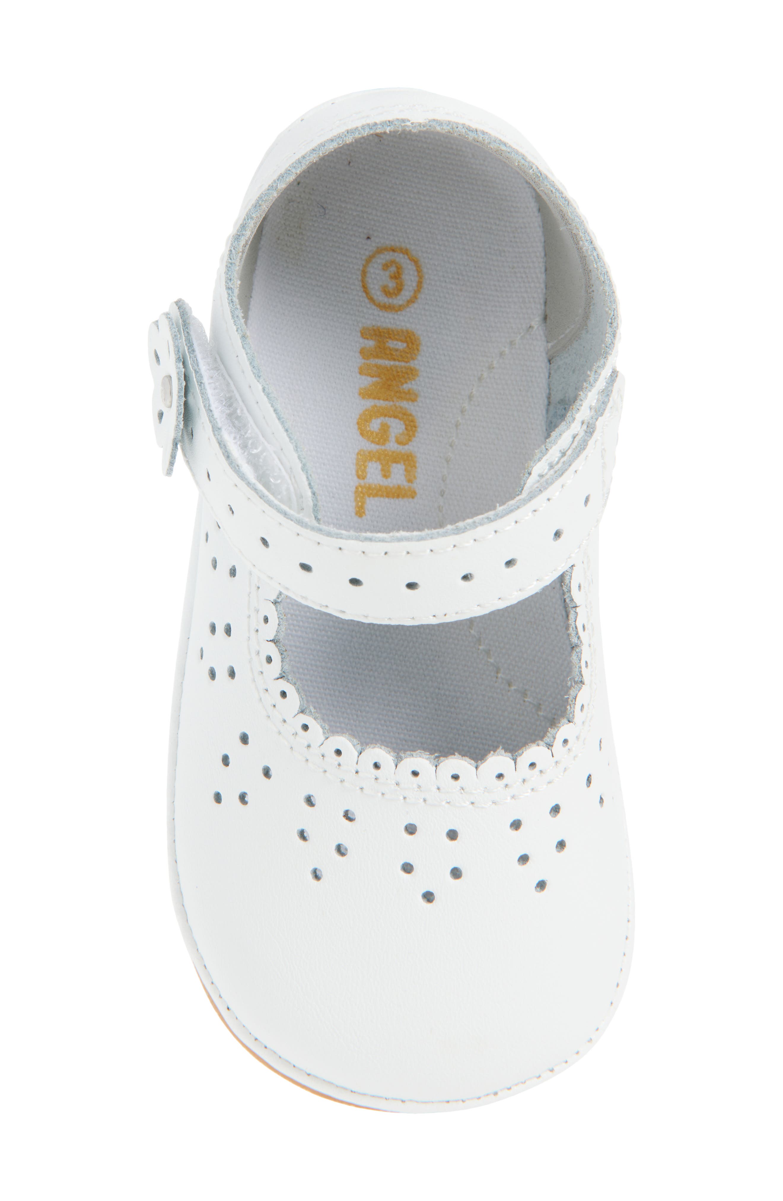 L'AMOUR Kids' Mia Scallop Mary Jane Flat, Alternate, color, White