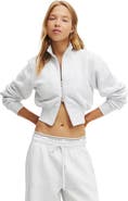 COTTON ON BODY Women's Active Plush Fitted Zip Through