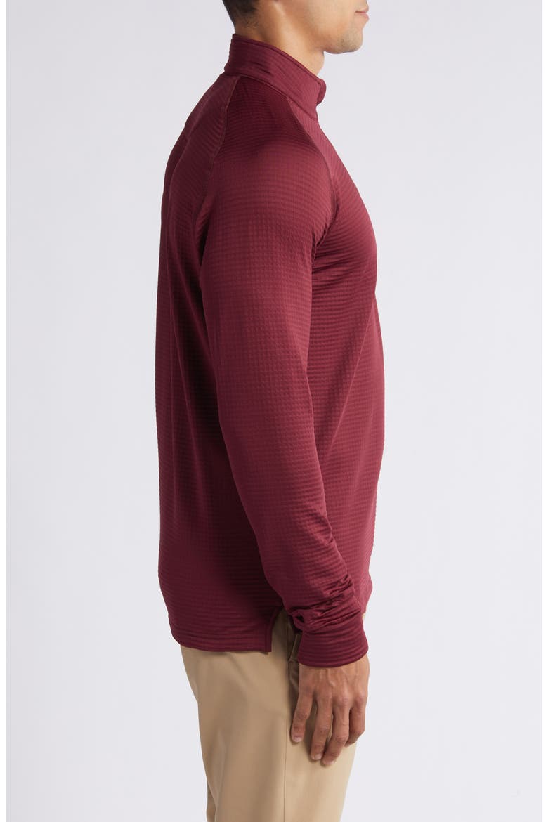 Lukas Quarter Zip Waffle Golf Pullover, Alternate, color, MAROON