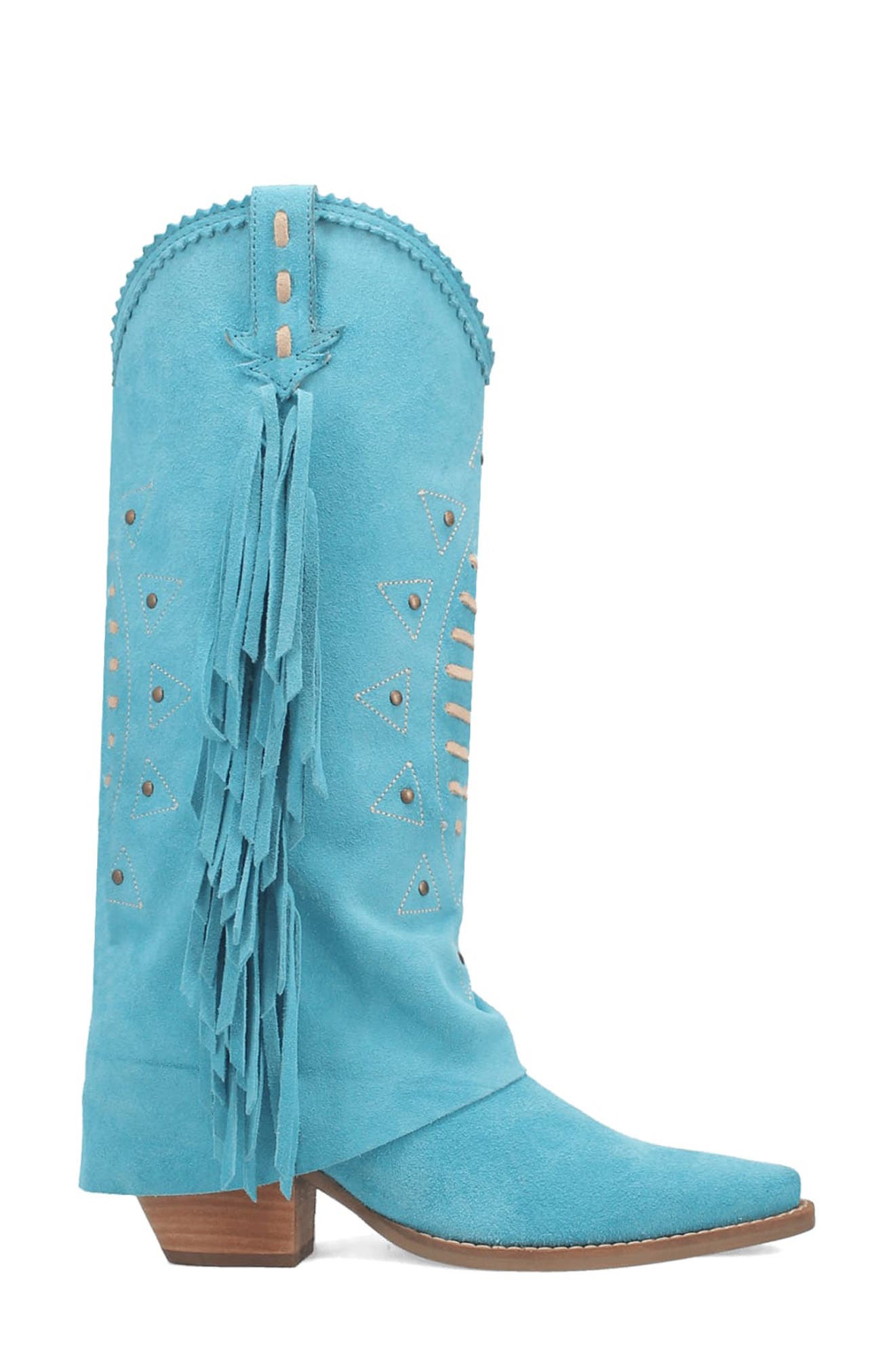 Dingo Spirit Trail Knee High Western Boot, Alternate, color, Blue