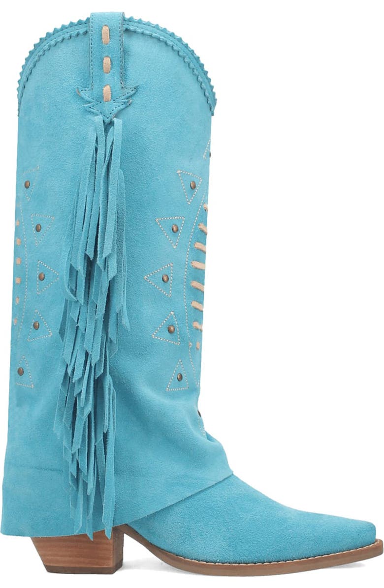 Dingo Spirit Trail Knee High Western Boot, Alternate, color, Blue