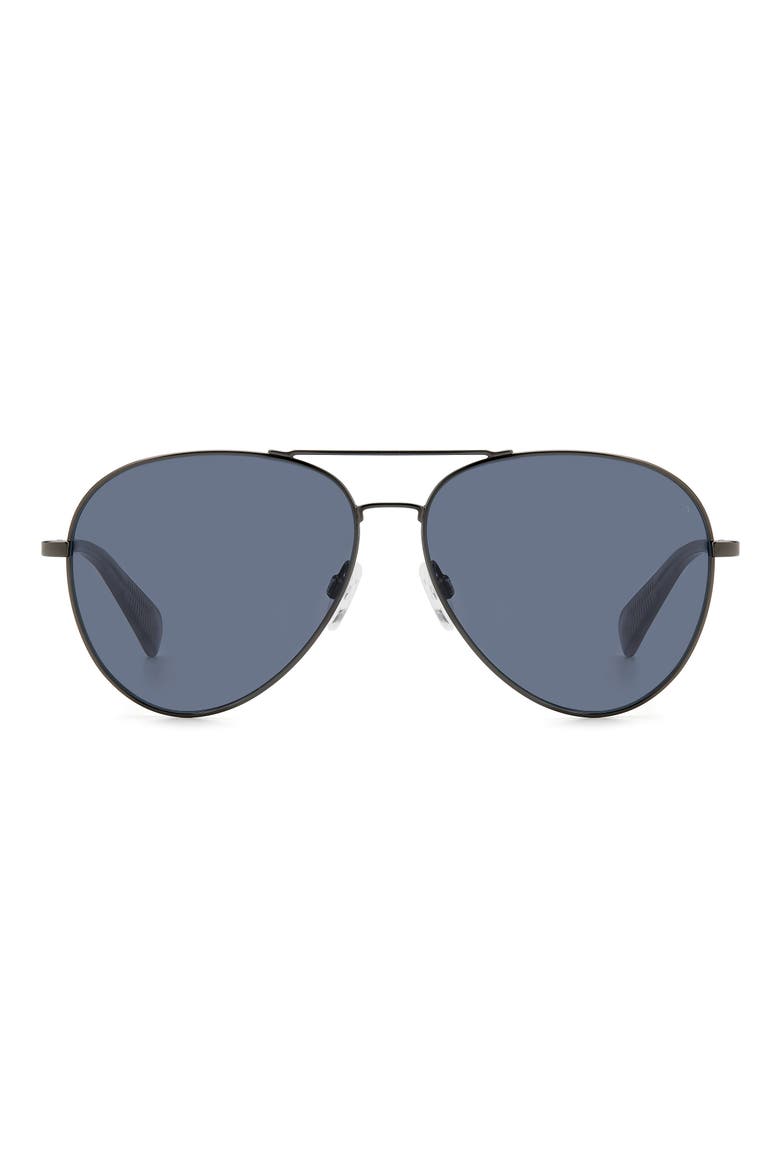 59mm Aviator Sunglasses, Main, color, DARK RUTH GREY/ GREY