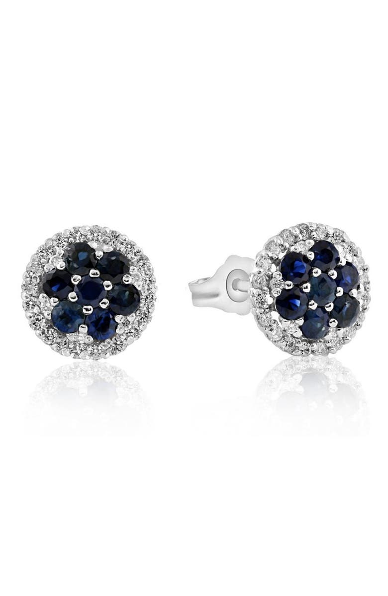 Bliss Diamond 1 1/2CT Sapphire Diamond Studs 14k Gold Earrings 10mm, Alternate, color, 