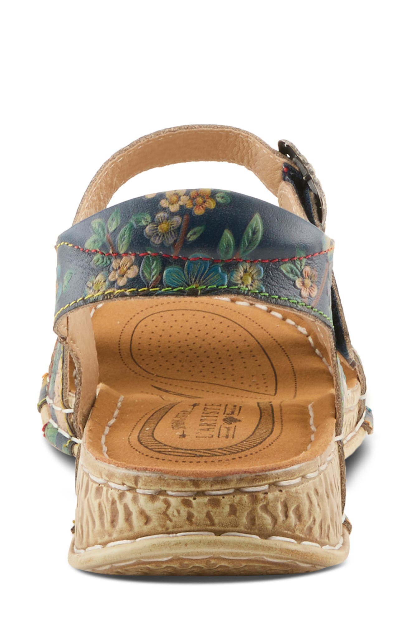 L'Artiste by Spring Step Off Center Sandal, Alternate, color, Navy Multi