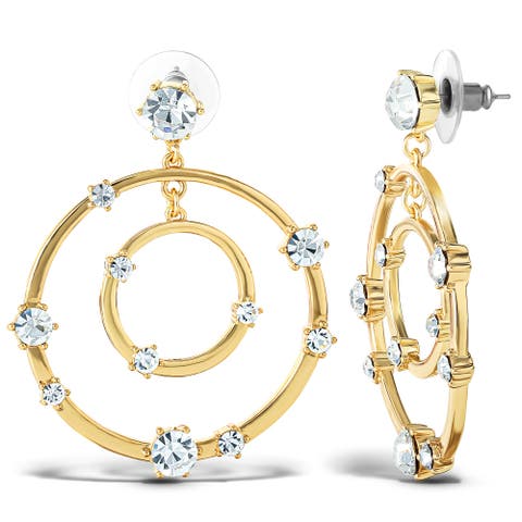 Orbital Crystal Drop Earrings