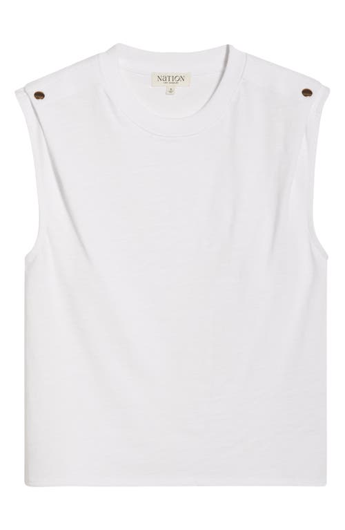 Nation Ltd Marina Cotton Muscle T-shirt In White
