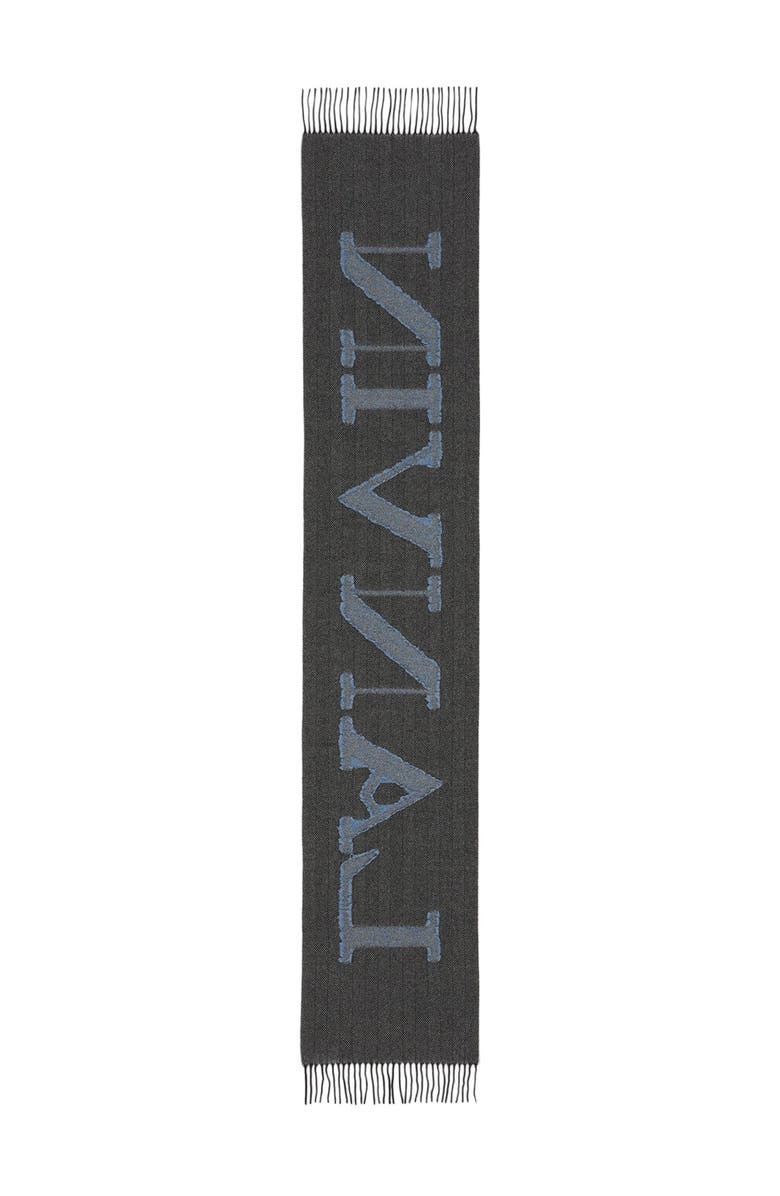 Lanvin SIGNATURE FRINGED WOOL SCARF, Alternate, color, 