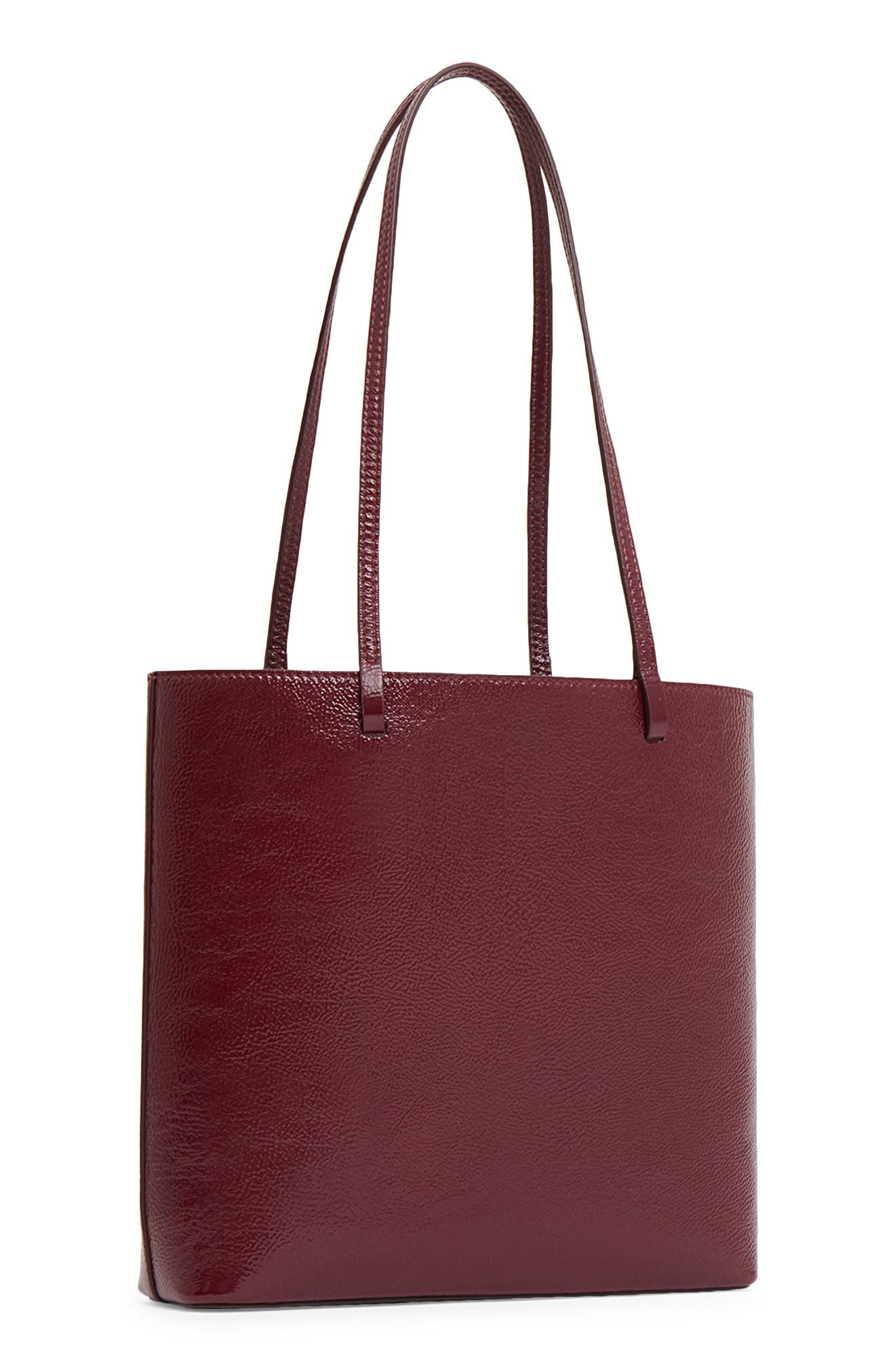 Filo Leather Tote, Alternate, color, CLARET