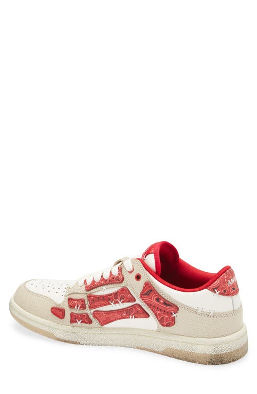 Amiri Leather Bandana Skel Sneakers With Contrast Panels