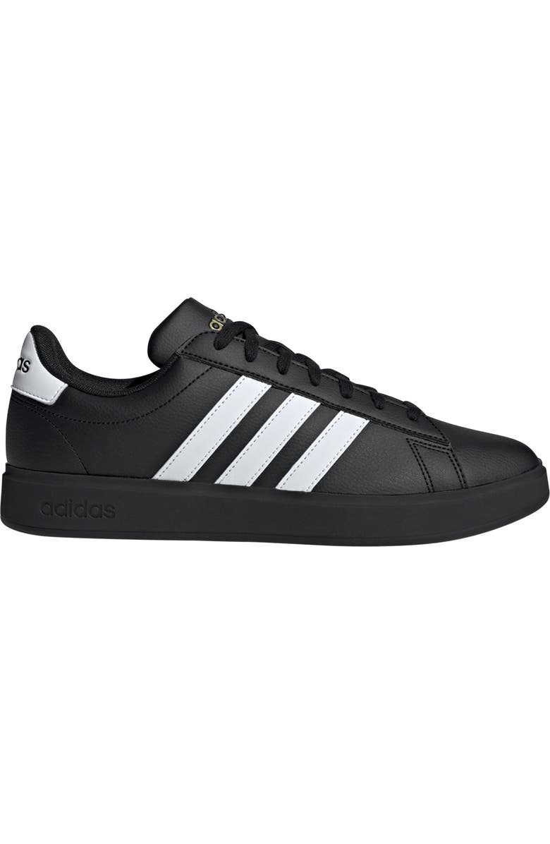 adidas Grand Court 2.0 Sneaker, Alternate, color, Black/ White/ Gold Metallic