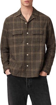 AllSaints Saru Plaid Cotton Button-Up Shirt