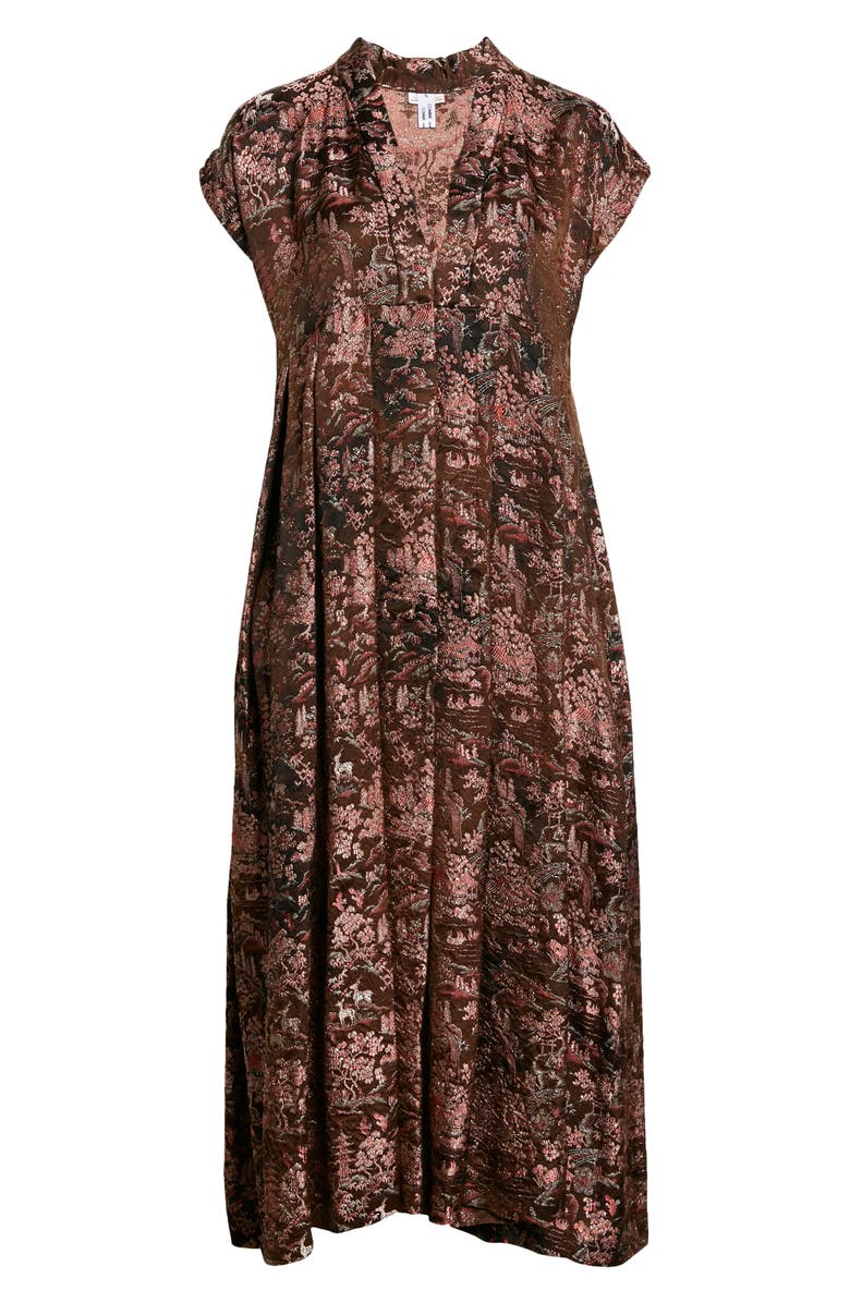 Comme des Garçons Metallic Brocade Midi Dress, Alternate, color, 