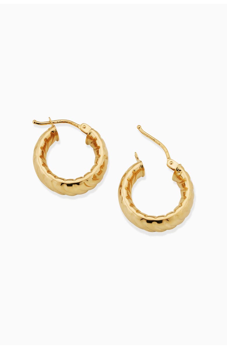Oradina 14K Yellow Gold Cobra Hoops, Alternate, color, Yellow Gold