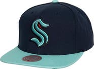 Mitchell & Ness Men's Mitchell & Ness Navy Seattle Kraken Core Team Ground 2.0 Snapback Hat