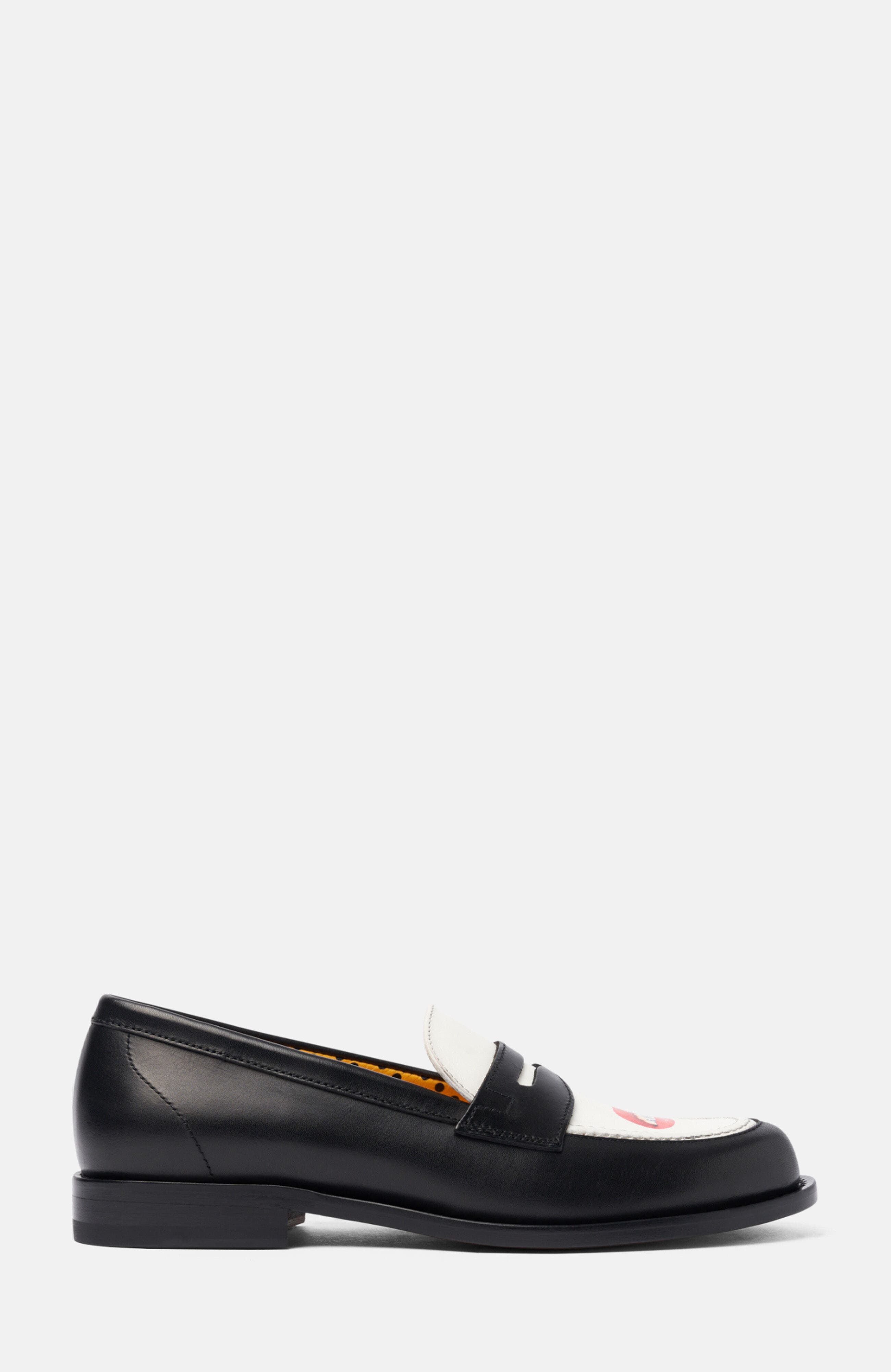 Wash your Mouth for Her Loafers, Main, color, Mouth Black - Calf