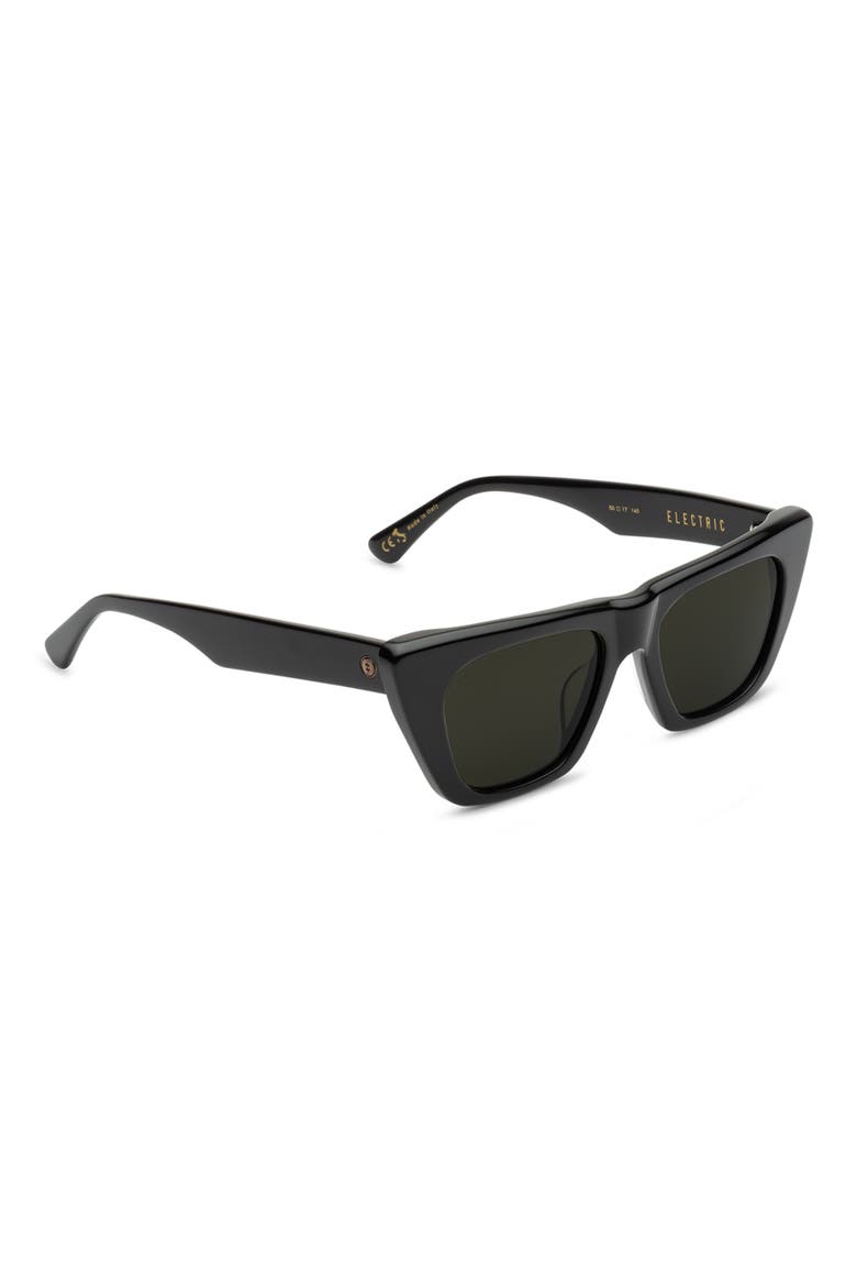 Noli 50mm Polarized Cat Eye Sunglasses, Alternate, color, GLOSS BLACK/ GREY POLAR