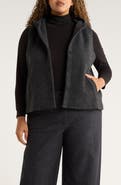 Eileen Fisher Wool Blend Hooded Vest