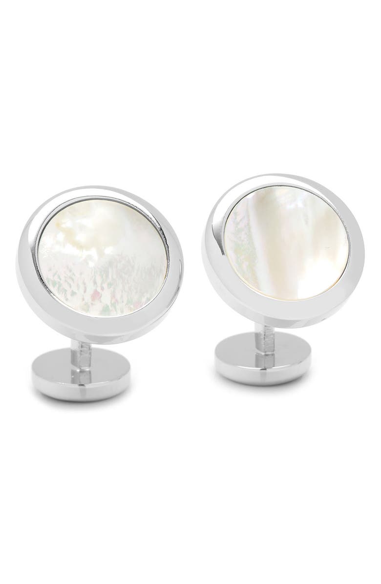 Cufflinks, Inc. Double-Sided Mother-of-Pearl & Onyx Cuff Links, Main, color,