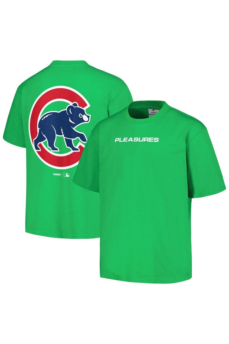 Men's PLEASURES  Green Chicago Cubs Ballpark T-Shirt, Main, color, Green